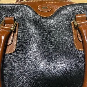 Bally Black and Brown Leather Crossbody Bag
